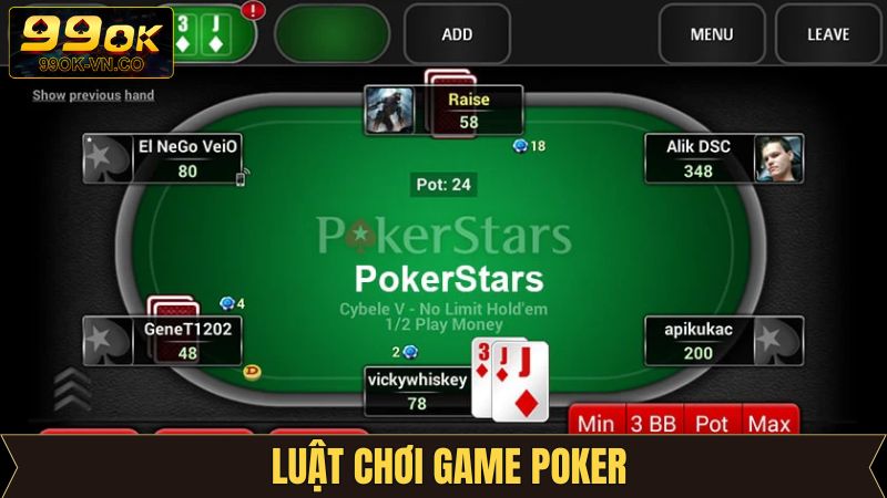 Poker 99OK - Trải Nghiệm Game Bài Đối Kháng Hấp Dẫn 3 Luật tham gia poker cụ thể